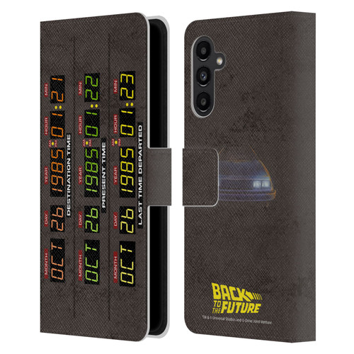 Back to the Future I Graphics Time Circuits Leather Book Wallet Case Cover For Samsung Galaxy A13 5G (2021)