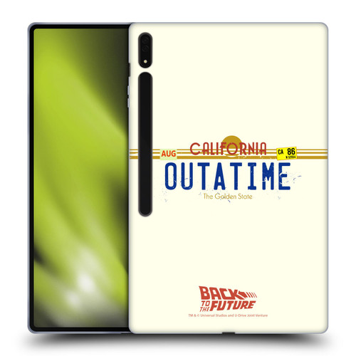 Back to the Future I Graphics Outatime Soft Gel Case for Samsung Galaxy Tab S8 Ultra