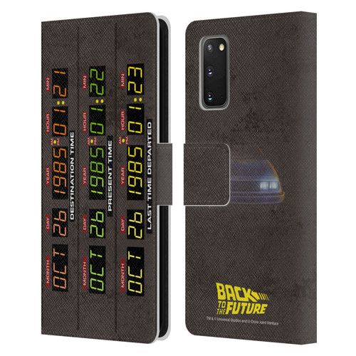 Back to the Future I Graphics Time Circuits Leather Book Wallet Case Cover For Samsung Galaxy S20 / S20 5G