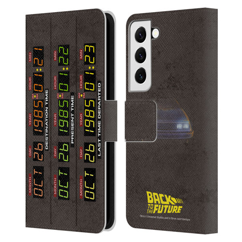 Back to the Future I Graphics Time Circuits Leather Book Wallet Case Cover For Samsung Galaxy S22 5G