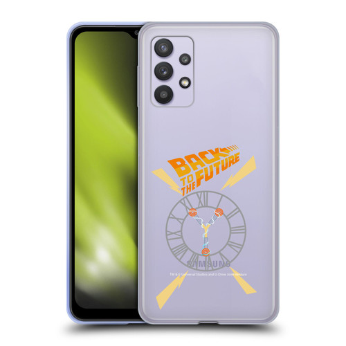 Back to the Future I Graphics Clock Tower Soft Gel Case for Samsung Galaxy A32 5G / M32 5G (2021)
