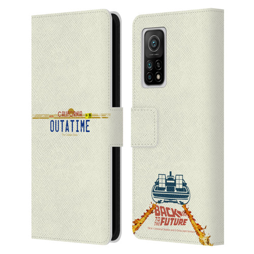 Back to the Future I Graphics Outatime Leather Book Wallet Case Cover For Xiaomi Mi 10T 5G