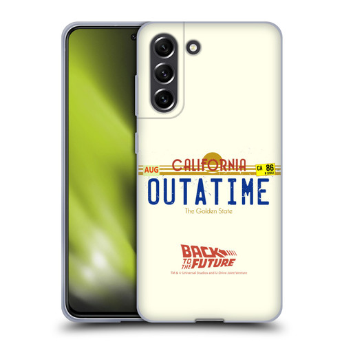 Back to the Future I Graphics Outatime Soft Gel Case for Samsung Galaxy S21 FE 5G