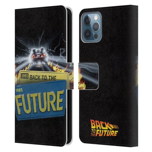Back to the Future I Key Art Take Off Leather Book Wallet Case Cover For Apple iPhone 12 / iPhone 12 Pro