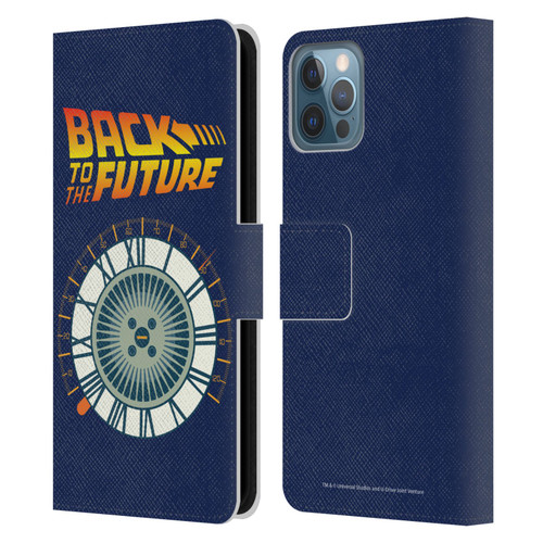 Back to the Future I Key Art Wheel Leather Book Wallet Case Cover For Apple iPhone 12 / iPhone 12 Pro