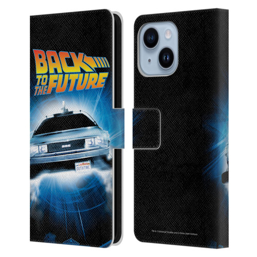 Back to the Future I Key Art Fly Leather Book Wallet Case Cover For Apple iPhone 14 Plus