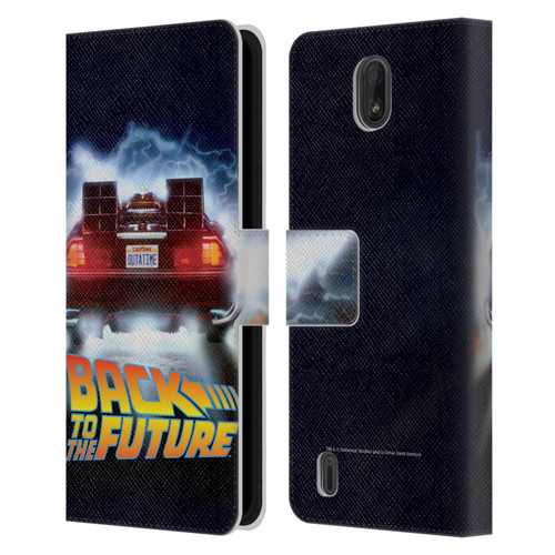 Back to the Future I Key Art Delorean Leather Book Wallet Case Cover For Nokia C01 Plus/C1 2nd Edition