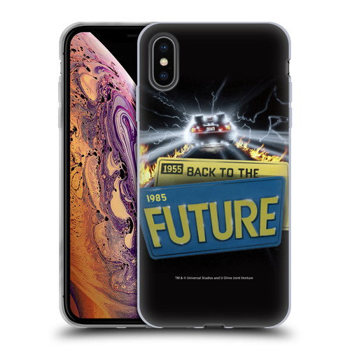 Back to the Future I Key Art Take Off Soft Gel Case for Apple iPhone XS Max