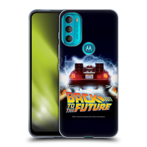 Back to the Future I Key Art Time Machine Car Soft Gel Case for Motorola Moto G71 5G