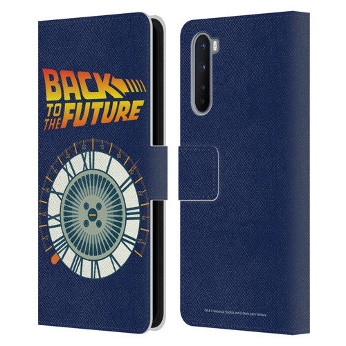 Back to the Future I Key Art Wheel Leather Book Wallet Case Cover For OnePlus Nord 5G