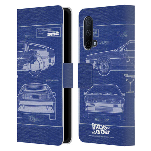 Back to the Future I Key Art Blue Print Leather Book Wallet Case Cover For OnePlus Nord CE 5G