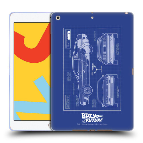 Back to the Future I Key Art Blue Print Soft Gel Case for Apple iPad 10.2 2019/2020/2021