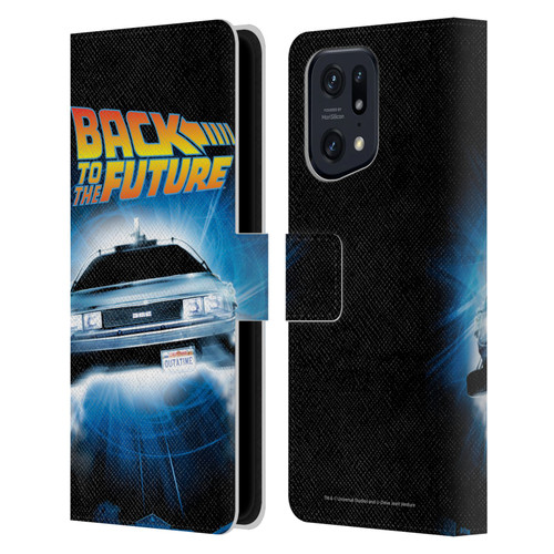 Back to the Future I Key Art Fly Leather Book Wallet Case Cover For OPPO Find X5 Pro