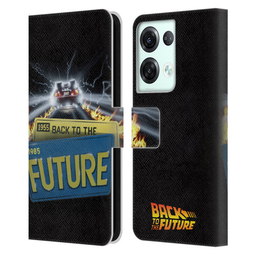 Back to the Future I Key Art Take Off Leather Book Wallet Case Cover For OPPO Reno8 Pro