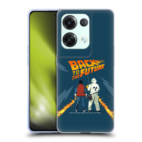 Back to the Future I Key Art Dr. Brown And Marty Soft Gel Case for OPPO Reno8 Pro