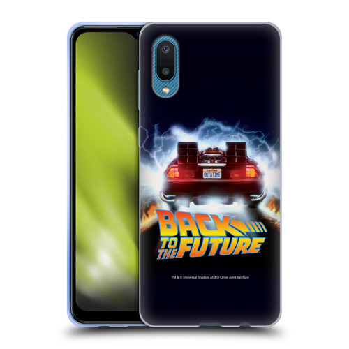 Back to the Future I Key Art Time Machine Car Soft Gel Case for Samsung Galaxy A02/M02 (2021)