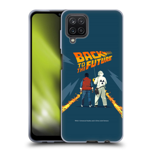 Back to the Future I Key Art Dr. Brown And Marty Soft Gel Case for Samsung Galaxy A12 (2020)