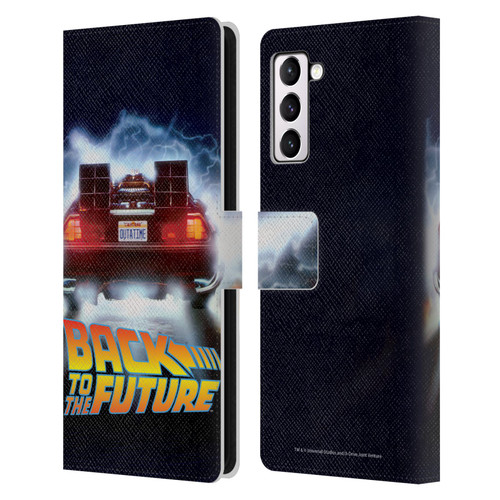Back to the Future I Key Art Delorean Leather Book Wallet Case Cover For Samsung Galaxy S21+ 5G