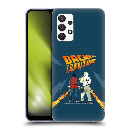 Back to the Future I Key Art Dr. Brown And Marty Soft Gel Case for Samsung Galaxy A32 (2021)