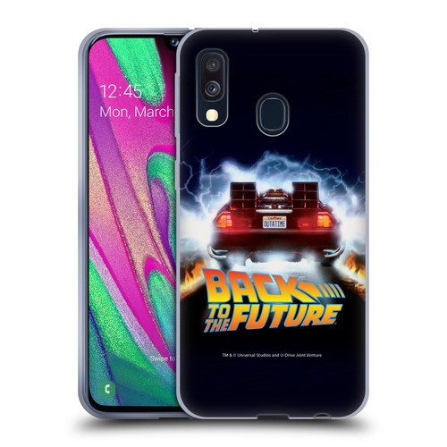 Back to the Future I Key Art Time Machine Car Soft Gel Case for Samsung Galaxy A40 (2019)