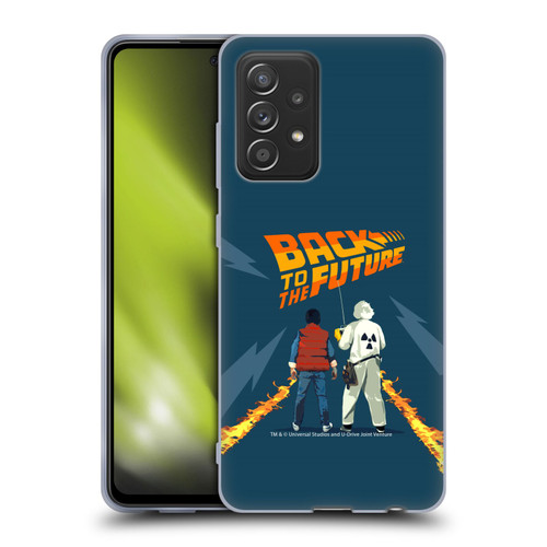 Back to the Future I Key Art Dr. Brown And Marty Soft Gel Case for Samsung Galaxy A52 / A52s / 5G (2021)
