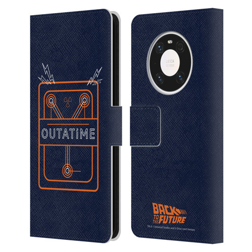 Back to the Future I Quotes Outatime Leather Book Wallet Case Cover For Huawei Mate 40 Pro 5G