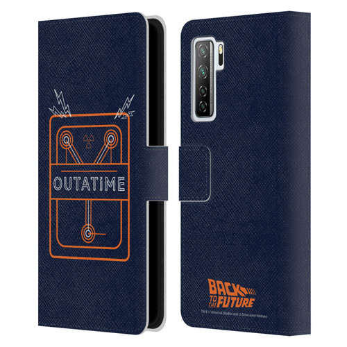 Back to the Future I Quotes Outatime Leather Book Wallet Case Cover For Huawei Nova 7 SE/P40 Lite 5G