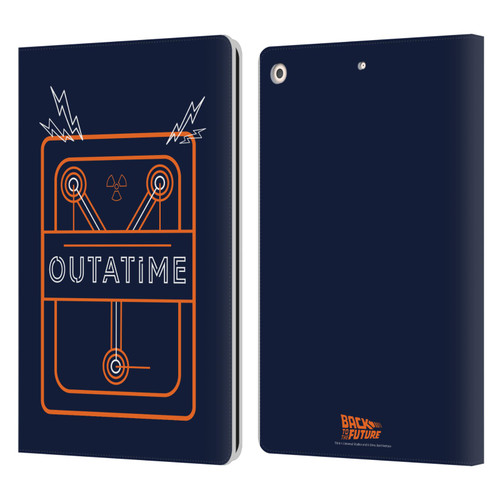 Back to the Future I Quotes Outatime Leather Book Wallet Case Cover For Apple iPad 10.2 2019/2020/2021