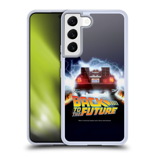 Back to the Future I Key Art Time Machine Car Soft Gel Case for Samsung Galaxy S22 5G
