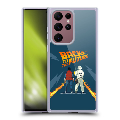 Back to the Future I Key Art Dr. Brown And Marty Soft Gel Case for Samsung Galaxy S22 Ultra 5G