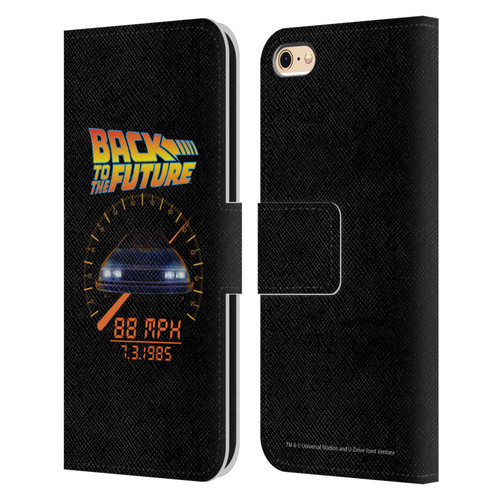 Back to the Future I Quotes 88 MPH Leather Book Wallet Case Cover For Apple iPhone 6 / iPhone 6s