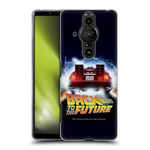 Back to the Future I Key Art Time Machine Car Soft Gel Case for Sony Xperia Pro-I