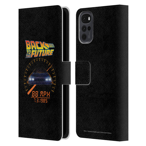 Back to the Future I Quotes 88 MPH Leather Book Wallet Case Cover For Motorola Moto G22