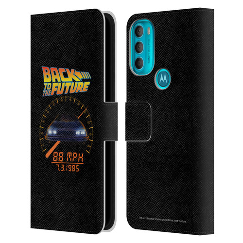 Back to the Future I Quotes 88 MPH Leather Book Wallet Case Cover For Motorola Moto G71 5G