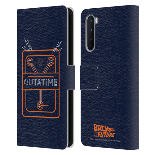 Back to the Future I Quotes Outatime Leather Book Wallet Case Cover For OnePlus Nord 5G