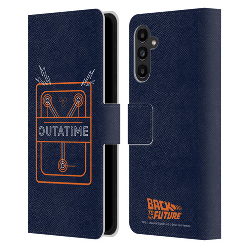 Back to the Future I Quotes Outatime Leather Book Wallet Case Cover For Samsung Galaxy A13 5G (2021)