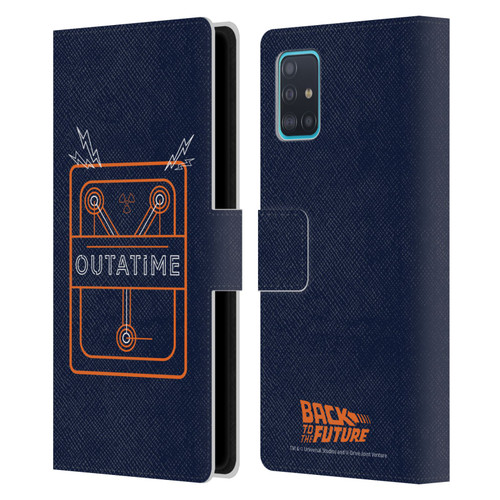 Back to the Future I Quotes Outatime Leather Book Wallet Case Cover For Samsung Galaxy A51 (2019)