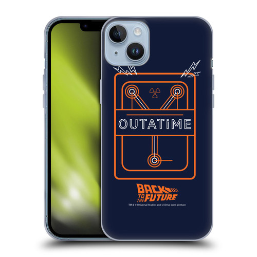 Back to the Future I Quotes Outatime Soft Gel Case for Apple iPhone 14 Plus