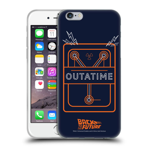 Back to the Future I Quotes Outatime Soft Gel Case for Apple iPhone 6 / iPhone 6s