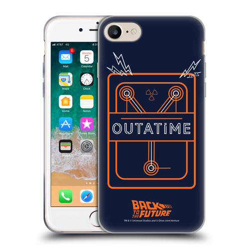 Back to the Future I Quotes Outatime Soft Gel Case for Apple iPhone 7 / 8 / SE 2020 & 2022