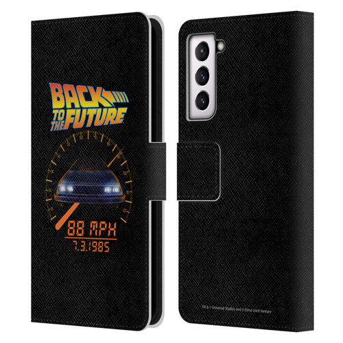 Back to the Future I Quotes 88 MPH Leather Book Wallet Case Cover For Samsung Galaxy S21 5G