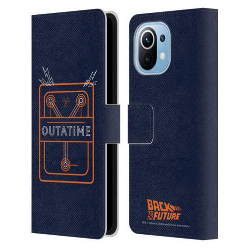 Back to the Future I Quotes Outatime Leather Book Wallet Case Cover For Xiaomi Mi 11