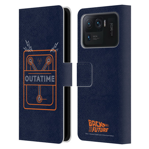 Back to the Future I Quotes Outatime Leather Book Wallet Case Cover For Xiaomi Mi 11 Ultra