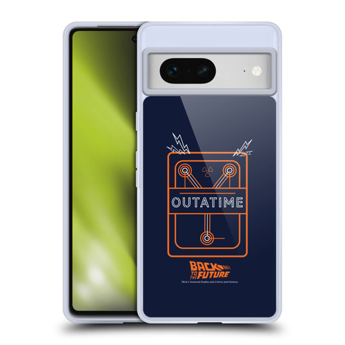 Back to the Future I Quotes Outatime Soft Gel Case for Google Pixel 7