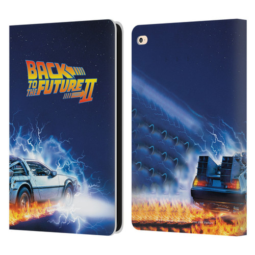 Back to the Future II Key Art Delorean Leather Book Wallet Case Cover For Apple iPad Air 2 (2014)