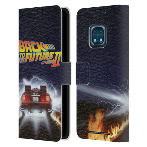 Back to the Future II Key Art Blast Leather Book Wallet Case Cover For Nokia XR20