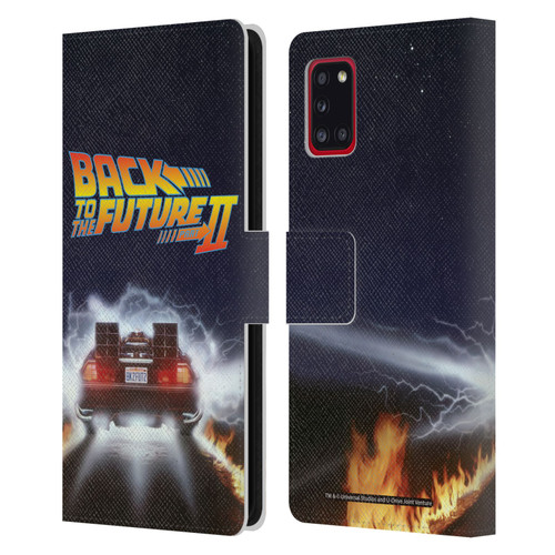Back to the Future II Key Art Blast Leather Book Wallet Case Cover For Samsung Galaxy A31 (2020)