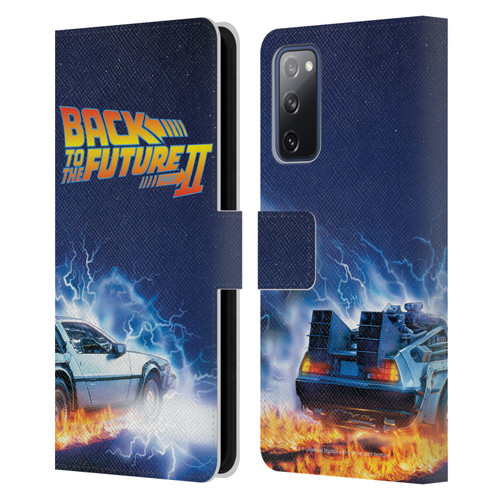 Back to the Future II Key Art Delorean Leather Book Wallet Case Cover For Samsung Galaxy S20 FE / 5G