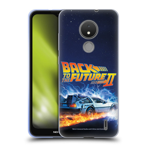 Back to the Future II Key Art Time Machine Car Soft Gel Case for Nokia C21
