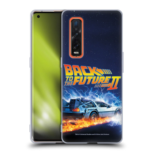 Back to the Future II Key Art Time Machine Car Soft Gel Case for OPPO Find X2 Pro 5G